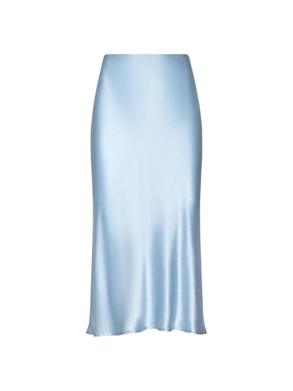 L'AGENCE Perin Silk Midi Skirt in Sky Blue size Small NWT - Picture 2 of 7